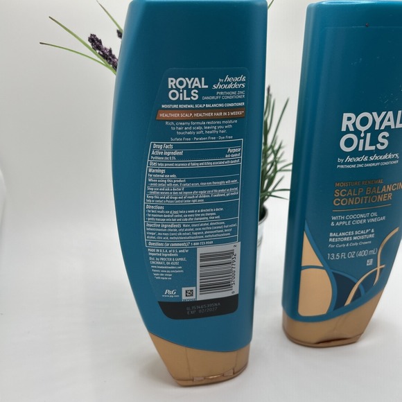 Head & Shoulders Royal Oils 13.5 oz 2 Pack New Scalp Balancing Conditioner B2 - Picture 4 of 7